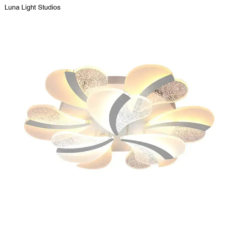 DecorBites™ DecorBites™ Modern Heart-Shaped LED Ceiling Lamp - Acrylic, Flush Mount Light for Living Room with 5/9/15 Warm/White Lights