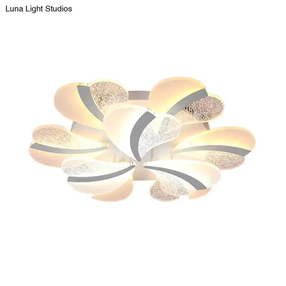 DecorBites™ DecorBites™ Modern Heart-Shaped LED Ceiling Lamp - Acrylic, Flush Mount Light for Living Room with 5/9/15 Warm/White Lights