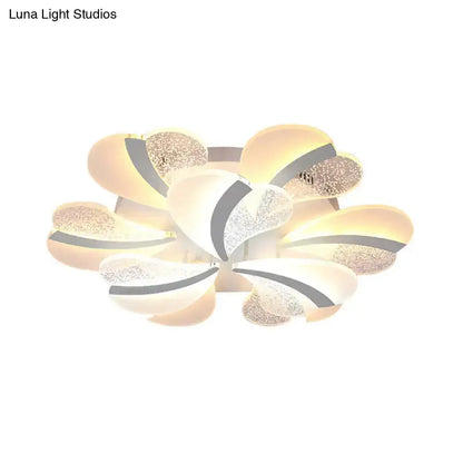 DecorBites™ DecorBites™ Modern Heart-Shaped LED Ceiling Lamp - Acrylic, Flush Mount Light for Living Room with 5/9/15 Warm/White Lights