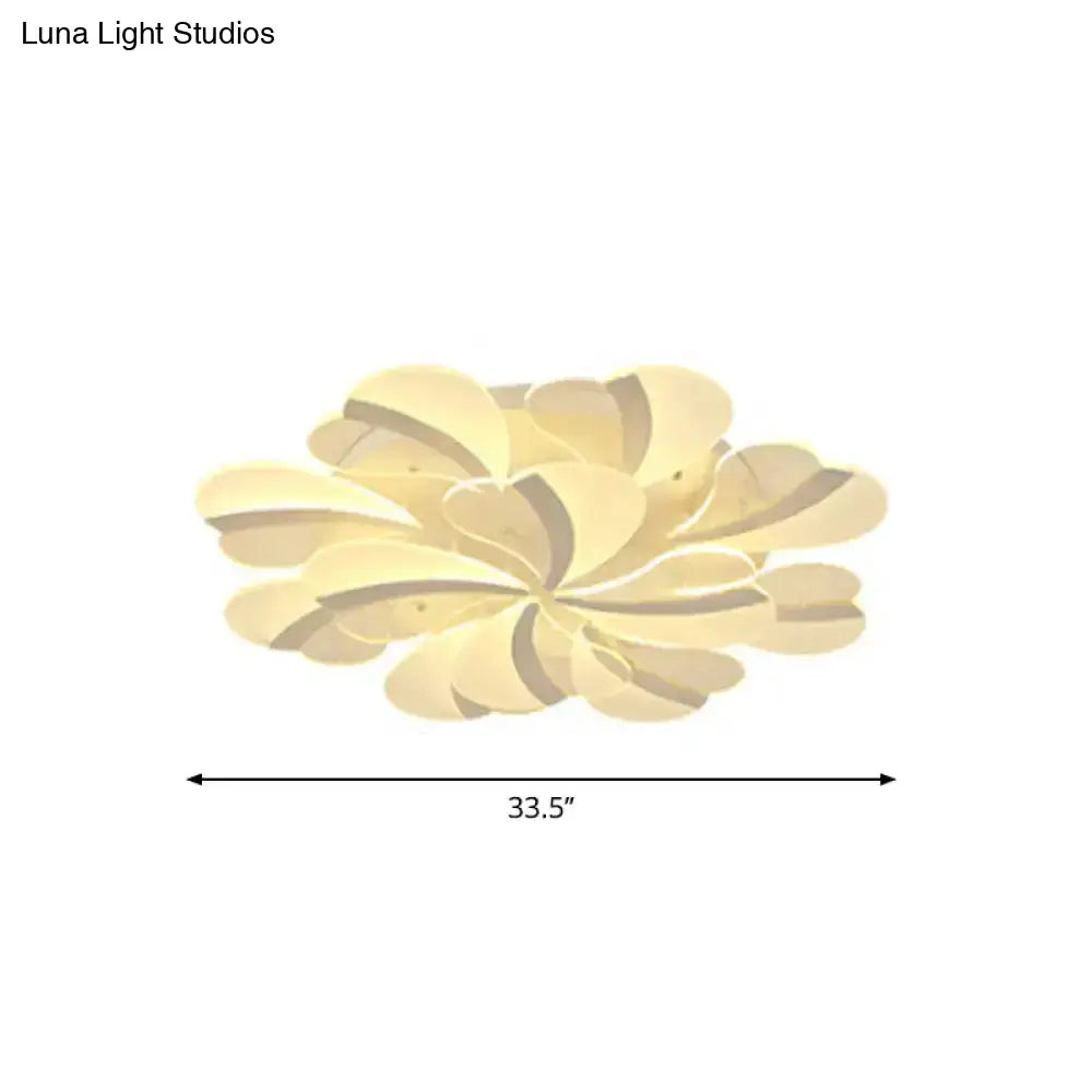 DecorBites™ DecorBites™ Modern Heart-Shaped LED Ceiling Lamp - Acrylic, Flush Mount Light for Living Room with 5/9/15 Warm/White Lights