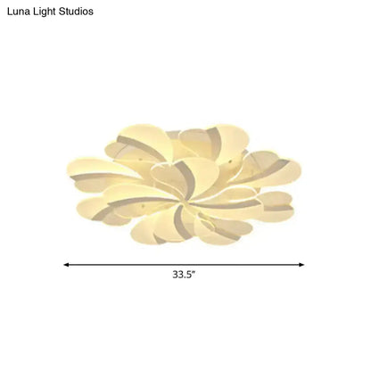 DecorBites™ DecorBites™ Modern Heart-Shaped LED Ceiling Lamp - Acrylic, Flush Mount Light for Living Room with 5/9/15 Warm/White Lights