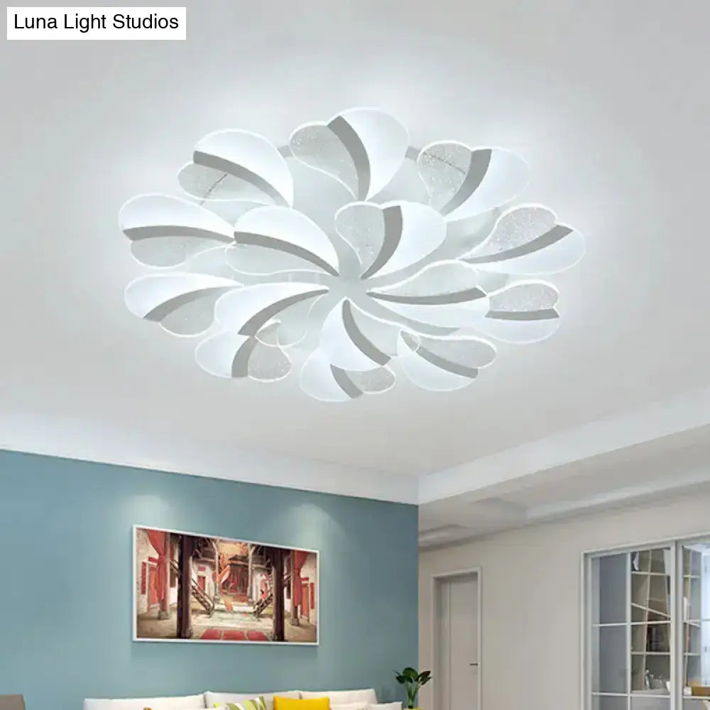 DecorBites™ DecorBites™ Modern Heart-Shaped LED Ceiling Lamp - Acrylic, Flush Mount Light for Living Room with 5/9/15 Warm/White Lights