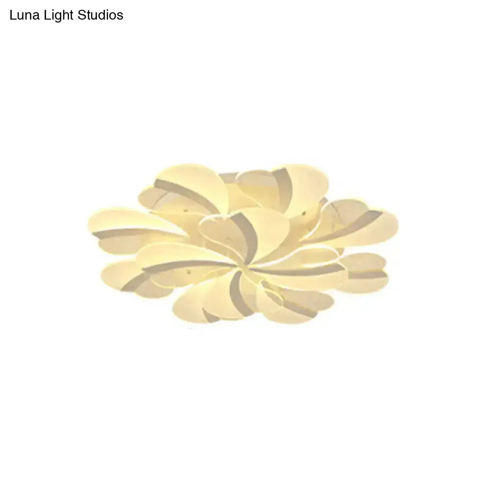 DecorBites™ DecorBites™ Modern Heart-Shaped LED Ceiling Lamp - Acrylic, Flush Mount Light for Living Room with 5/9/15 Warm/White Lights