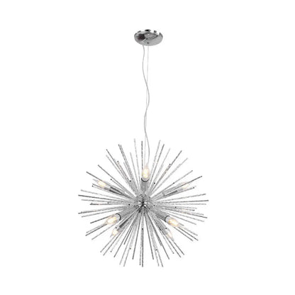 Modern Hedgehog Chandelier with Carved Metal Design for Living Room - Stylish Hanging Light Fixture