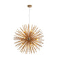 Modern Hedgehog Chandelier with Carved Metal Design for Living Room - Stylish Hanging Light Fixture