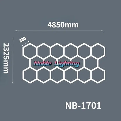 White hexagonal grid panel for noble lighting model nb-1701 modern hexagon led ceiling light gray garage decorbites hexagon led