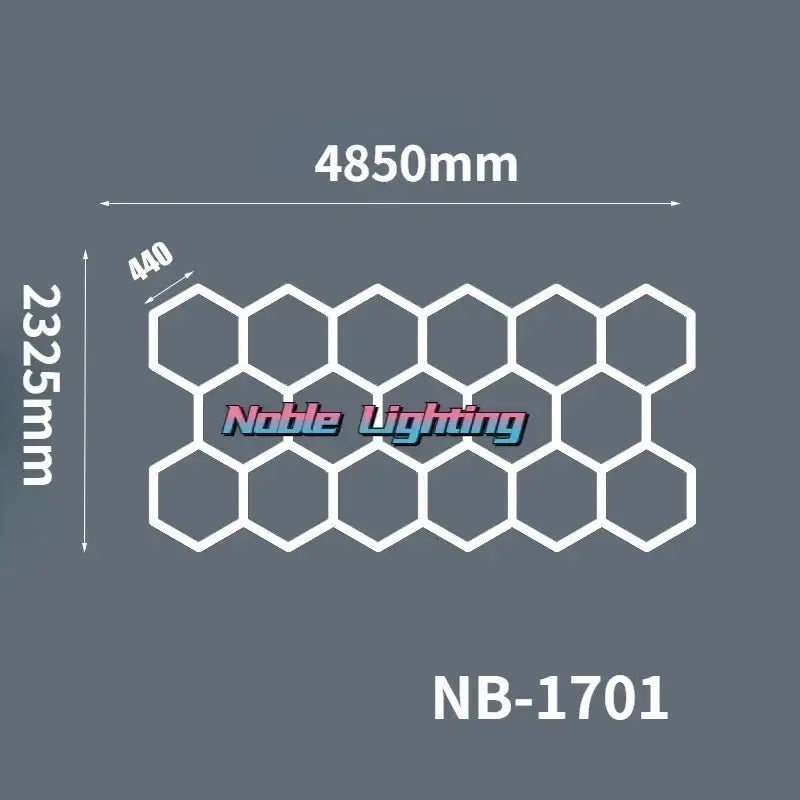 White hexagonal grid panel for noble lighting model nb-1701 modern hexagon led ceiling light gray garage decorbites hexagon led