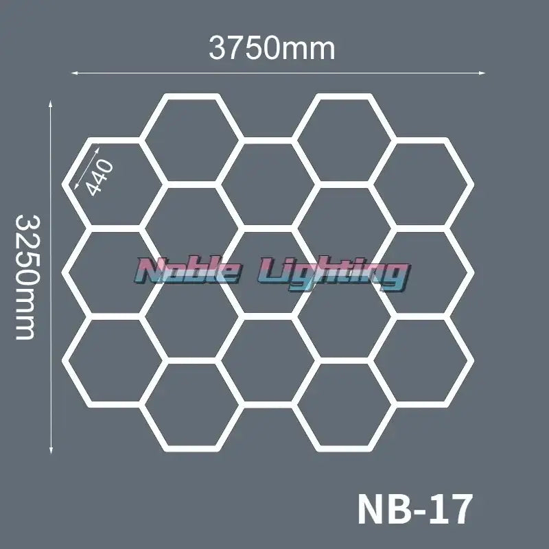 White hexagonal led ceiling light nb-17 by noble lighting ideal for modern gray garage decorbites hexagon led fixture