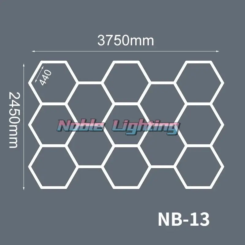 White hexagonal decorbites hexagon led ceiling panel nb-13 by noble lighting for modern gray garage led ceiling light fixture