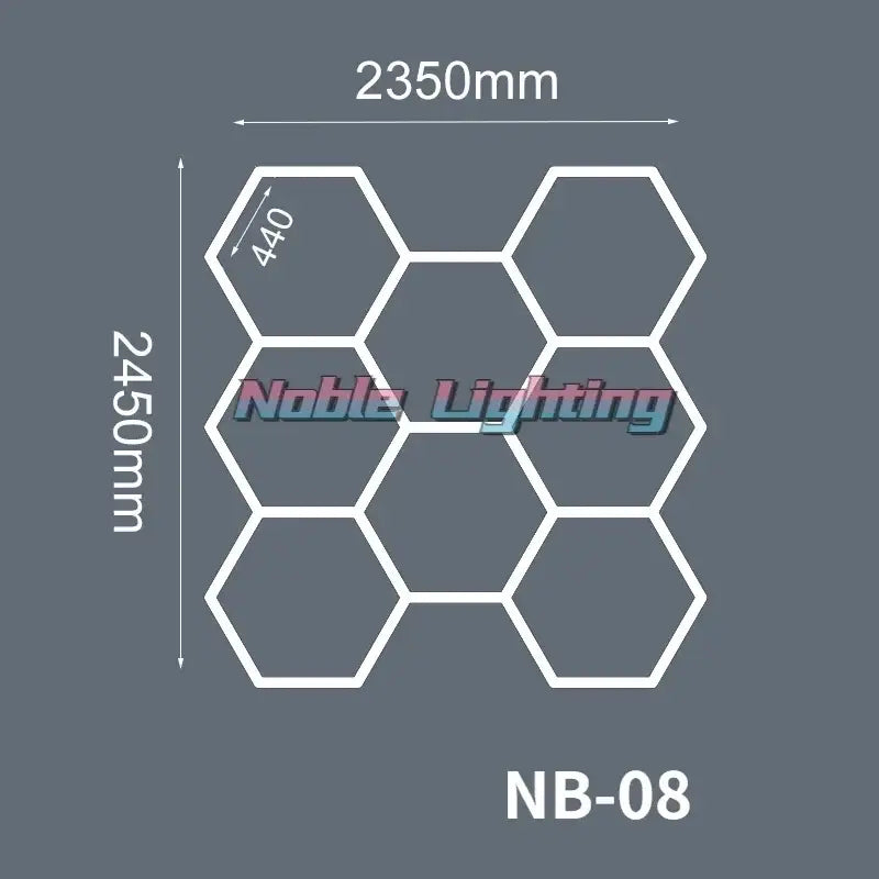 Modern hexagon led ceiling light white and gray garage fixture with noble lighting nb-08 hexagon led panel grid decorbites hexagon led