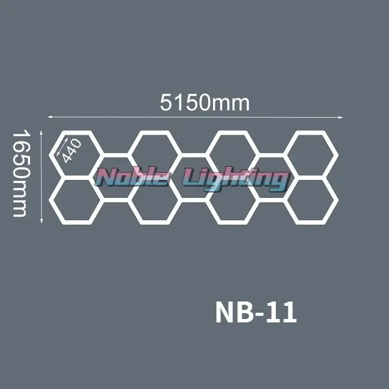 Modern white and gray noble lighting nb-11 hexagon led ceiling light panel set for garage decorbites hexagon led fixture