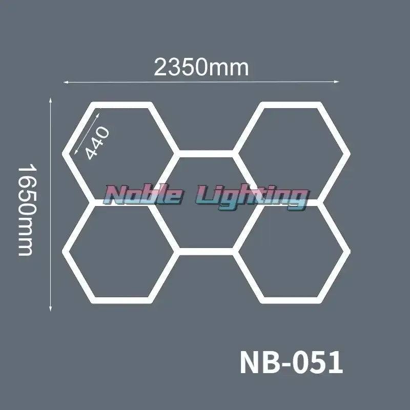 Modern white hexagon led ceiling light panel set model nb-051 by noble lighting for garage decorbites hexagon led fixture