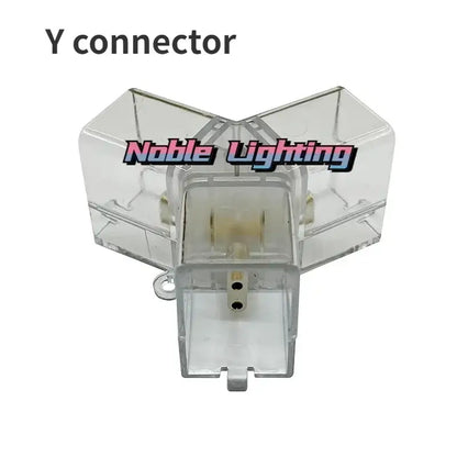 Clear plastic y connector with central mounting point and three arms for decorbites hexagon led ceiling light fixture