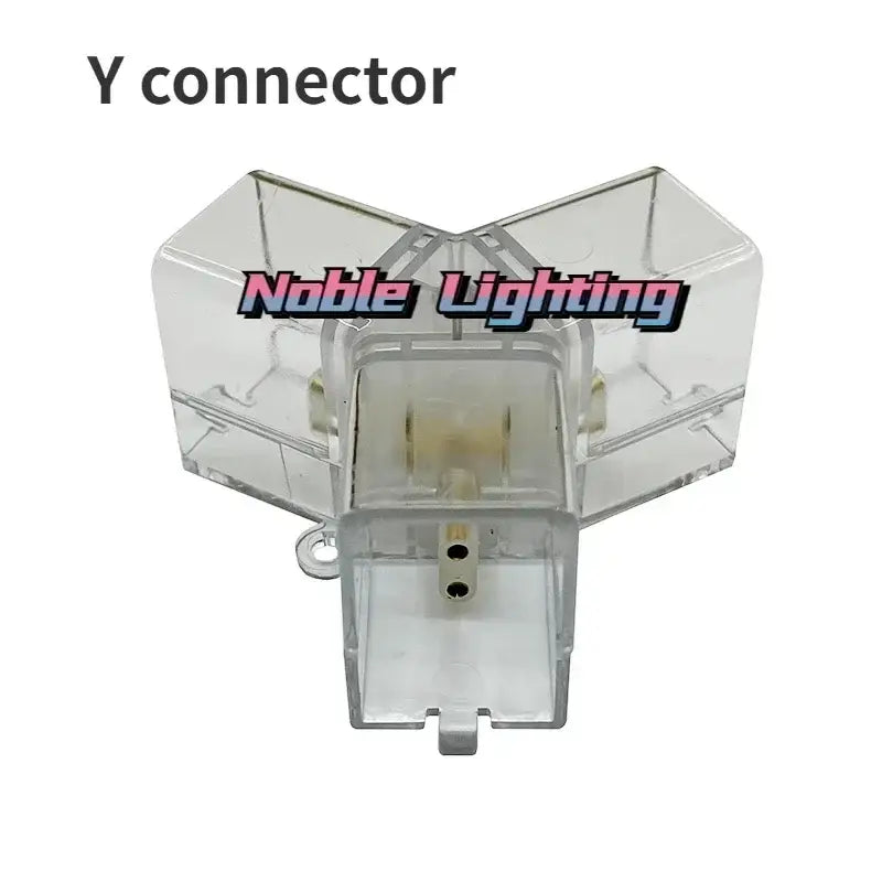 Clear plastic y connector with central mounting point and three arms for decorbites hexagon led ceiling light fixture
