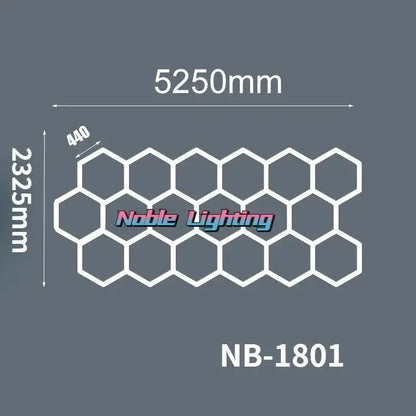 Noble lighting nb-1801 hexagonal grid white led ceiling light with geometric pattern for modern decorbites hexagon led decor