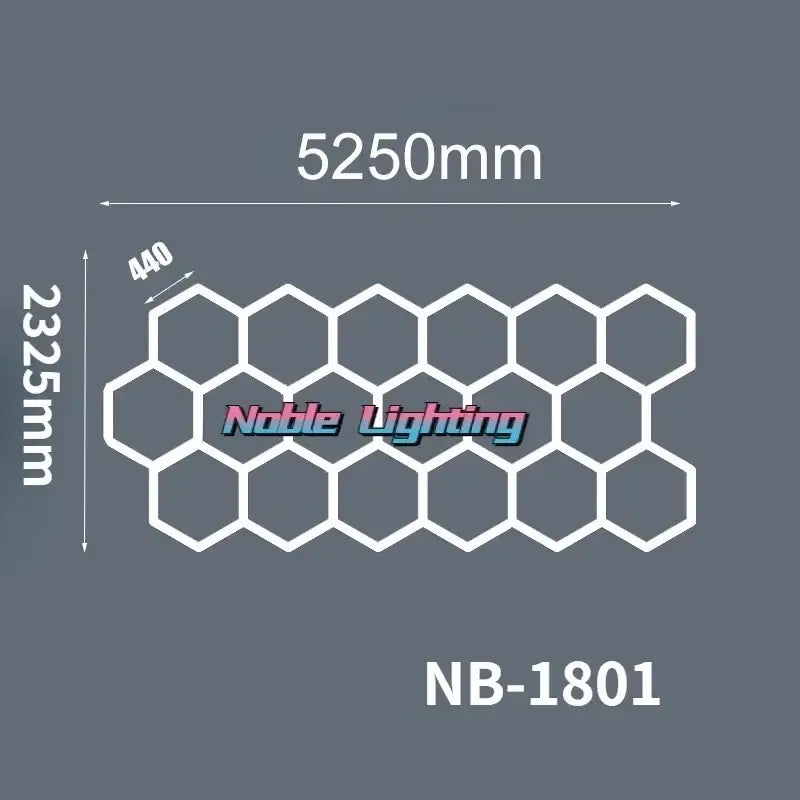 Noble lighting nb-1801 hexagonal grid white led ceiling light with geometric pattern for modern decorbites hexagon led decor