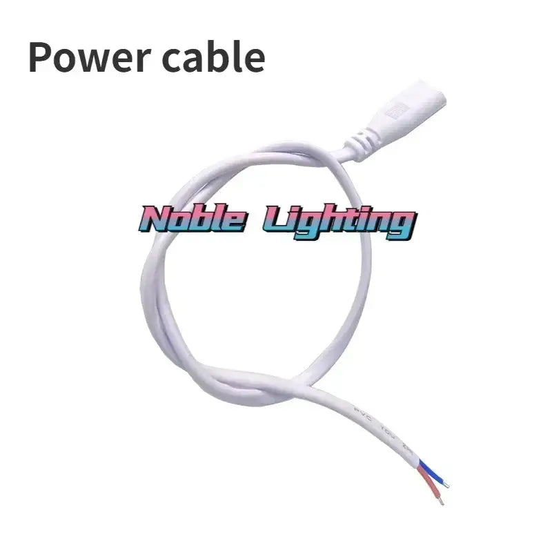 White power cable with molded plug and exposed red and blue wires for decorbites hexagon led ceiling light white and gray garage fixture