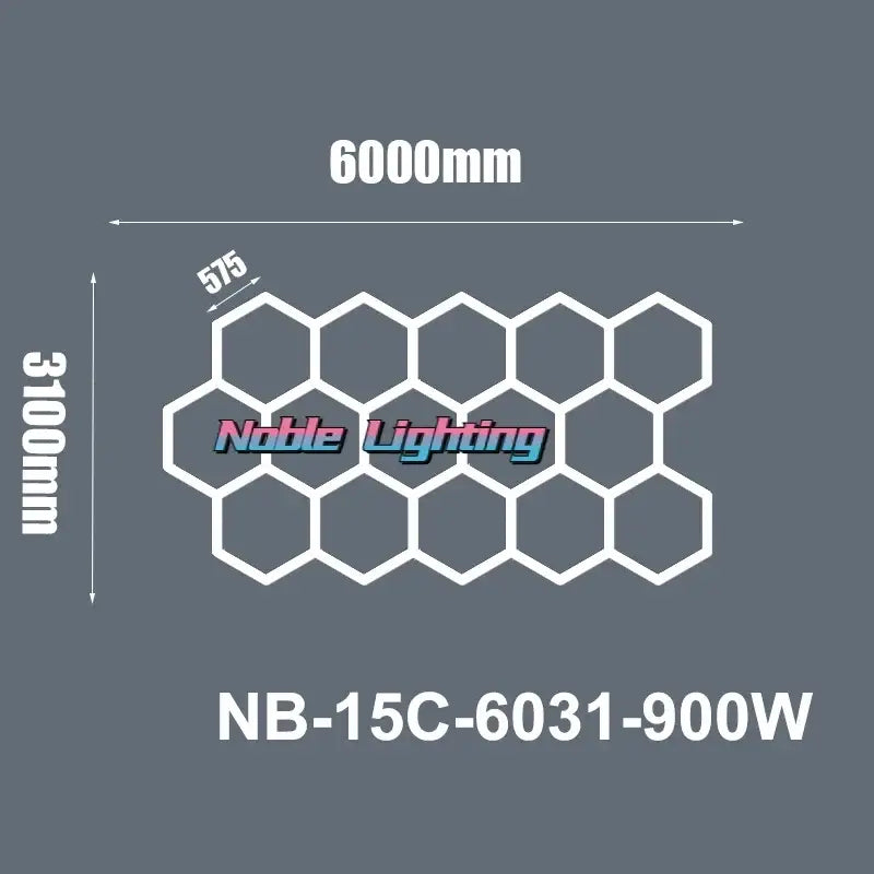 White honeycomb hexagon led ceiling light with noble lighting nb-15c-6031-900w for modern living room decorbites hexagon led