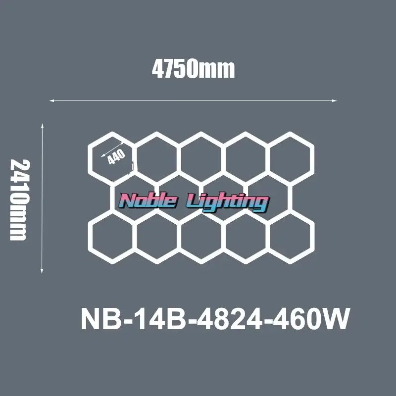 Modern honeycomb hexagon led ceiling light by noble lighting model nb-14b-4824-460w white decorbites hexagon led panel