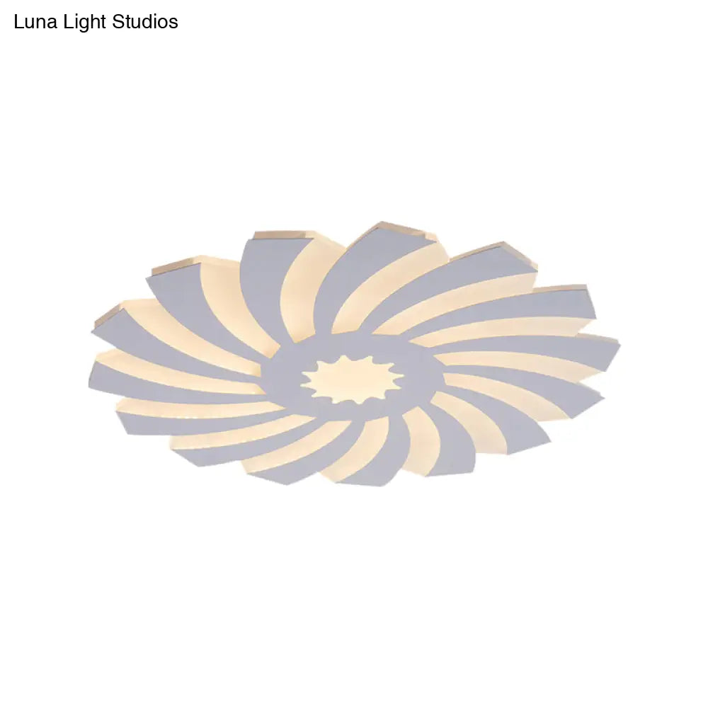 DecorBites™ DecorBites™ Modern Hotel-Style LED Flush Ceiling Light with Warm/White Lighting and Acrylic Flower Design for Bedroom