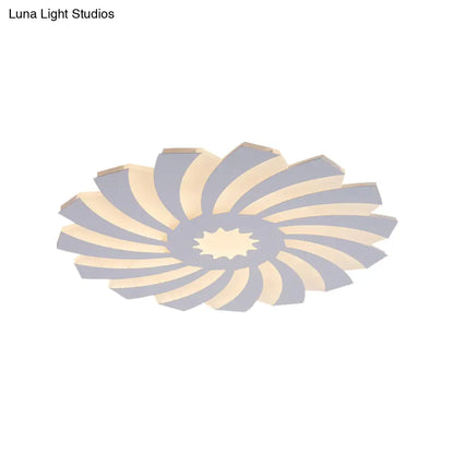 DecorBites™ DecorBites™ Modern Hotel-Style LED Flush Ceiling Light with Warm/White Lighting and Acrylic Flower Design for Bedroom