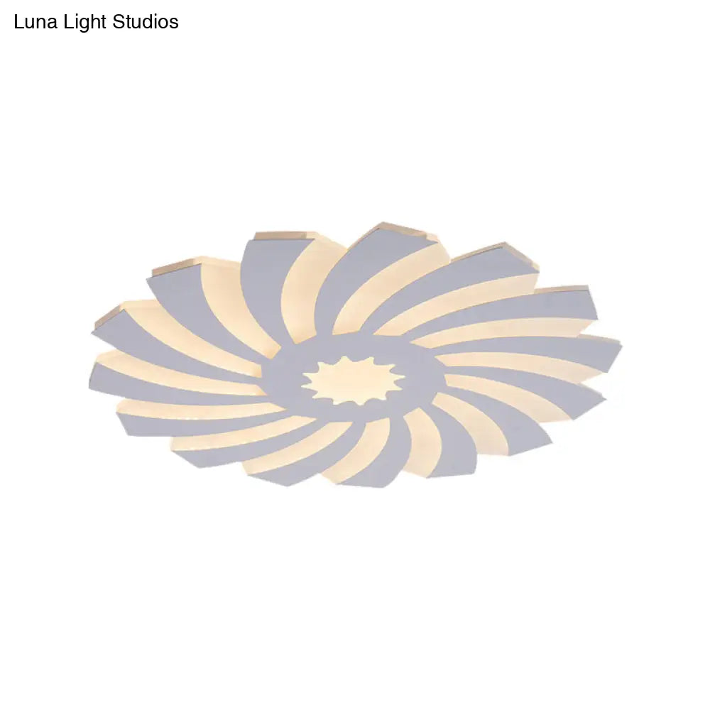 DecorBites™ DecorBites™ Modern Hotel-Style LED Flush Ceiling Light with Warm/White Lighting and Acrylic Flower Design for Bedroom