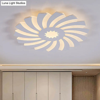 DecorBites™ DecorBites™ Modern Hotel-Style LED Flush Ceiling Light with Warm/White Lighting and Acrylic Flower Design for Bedroom