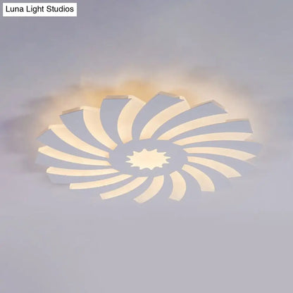 DecorBites™ DecorBites™ Modern Hotel-Style LED Flush Ceiling Light with Warm/White Lighting and Acrylic Flower Design for Bedroom