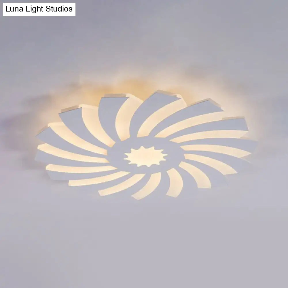 DecorBites™ DecorBites™ Modern Hotel-Style LED Flush Ceiling Light with Warm/White Lighting and Acrylic Flower Design for Bedroom