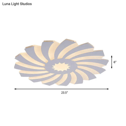 DecorBites™ DecorBites™ Modern Hotel-Style LED Flush Ceiling Light with Warm/White Lighting and Acrylic Flower Design for Bedroom