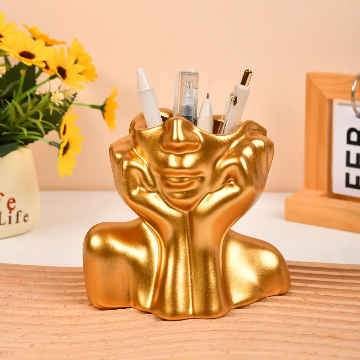 Modern Human Body Shape Resin Vase