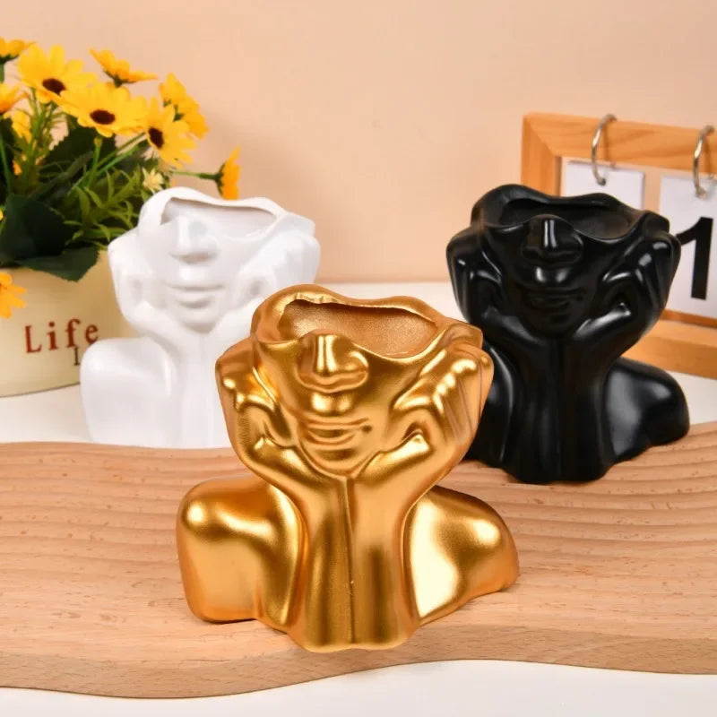 Modern Human Body Shape Resin Vase - Vase