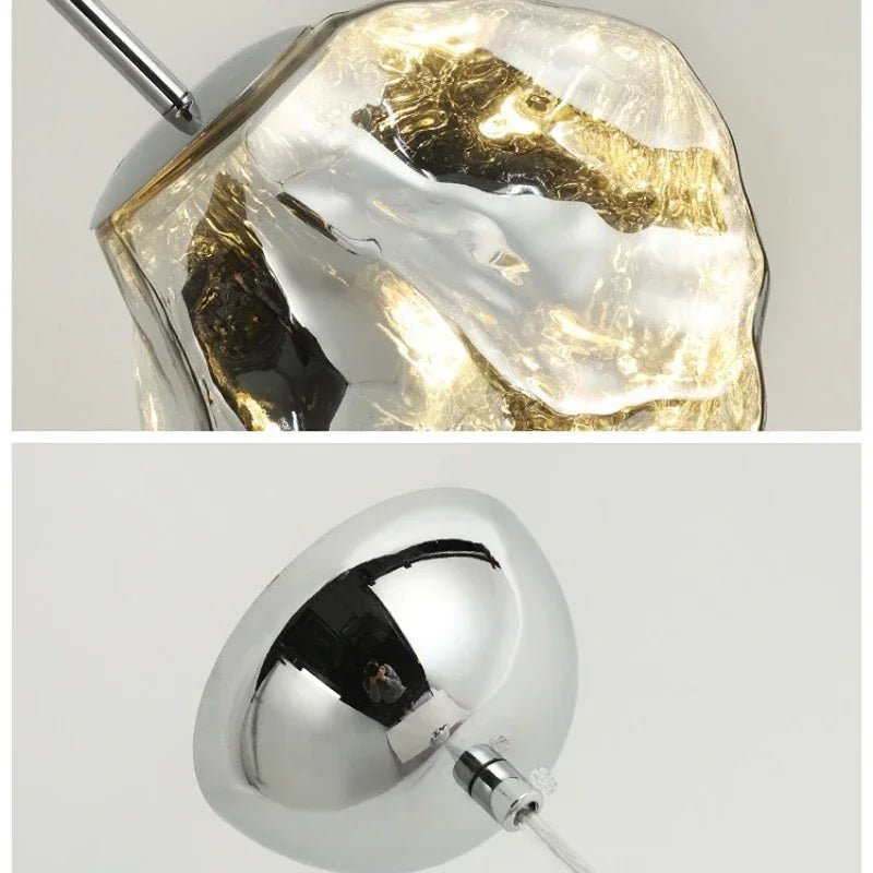 Modern Ice Glass Pendant Light - Decorbites
