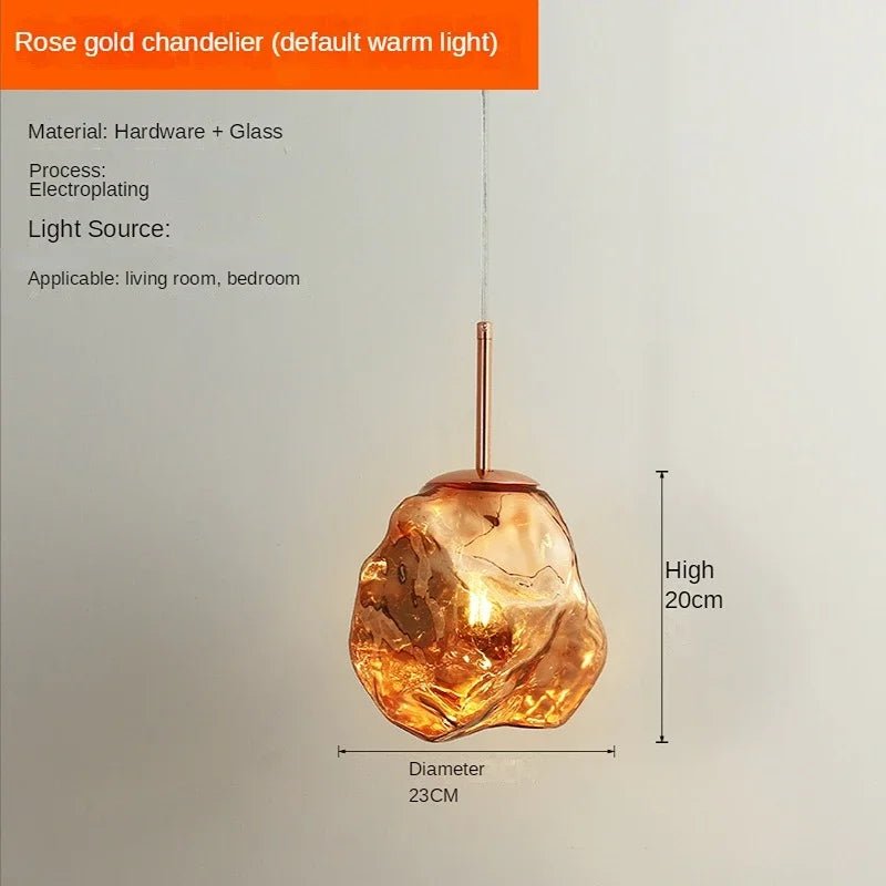 Modern Ice Glass Pendant Light - Decorbites