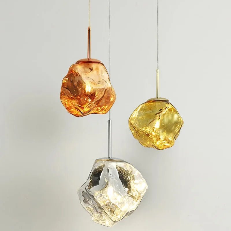 Modern Ice Glass Pendant Light - Decorbites