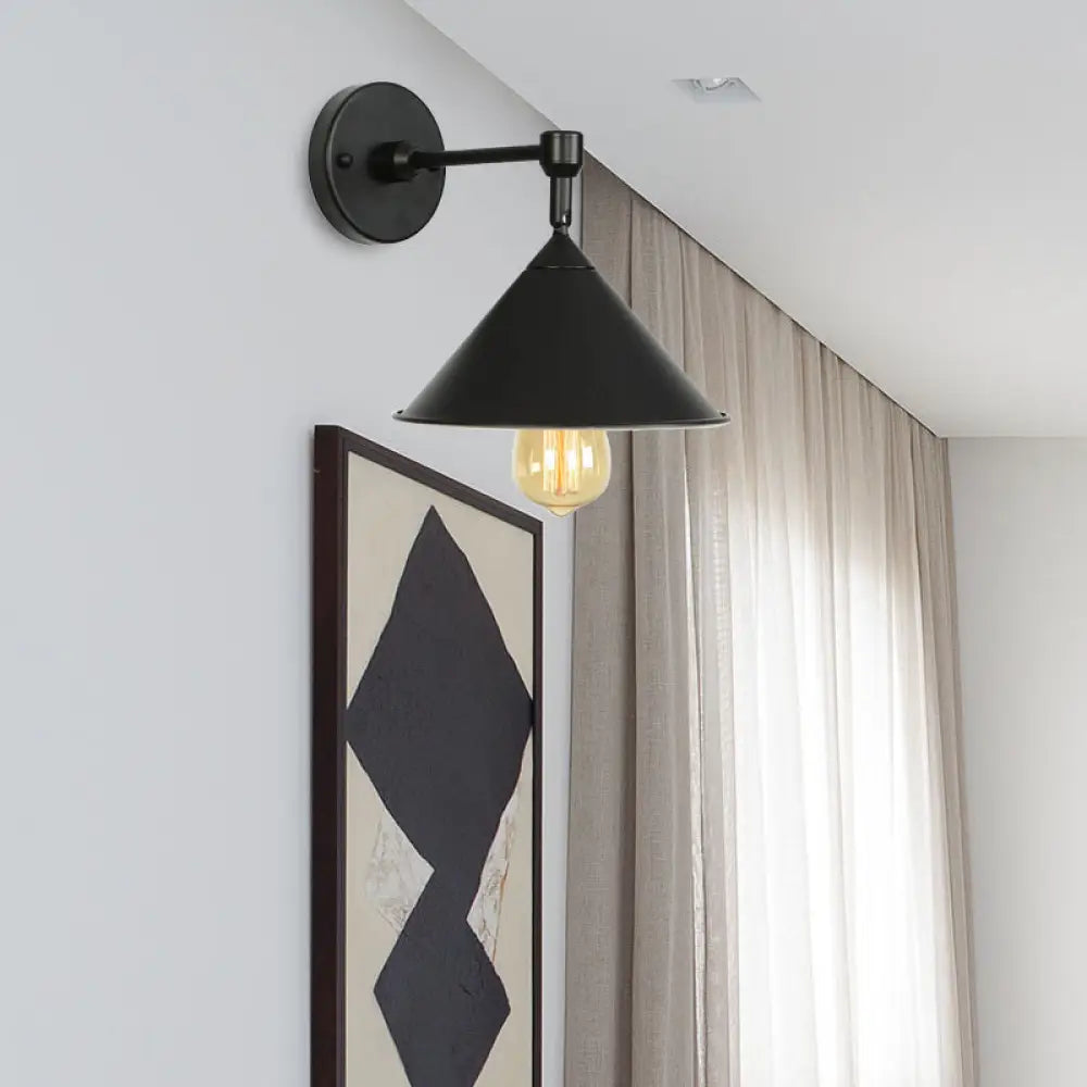 DecorBites™ DecorBites™ Modern Industrial Bathroom Wall Sconce Lamp - Black/Gray Metallic Finish