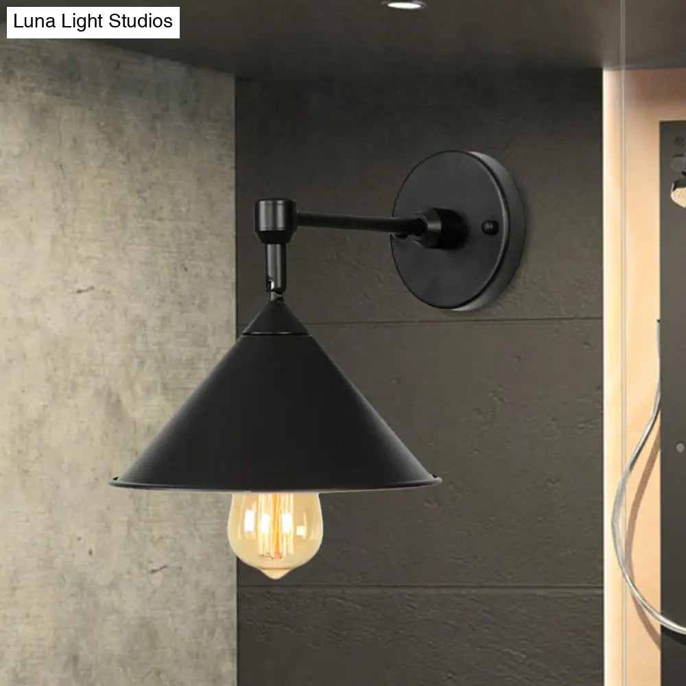 DecorBites™ DecorBites™ Modern Industrial Bathroom Wall Sconce Lamp - Black/Gray Metallic Finish