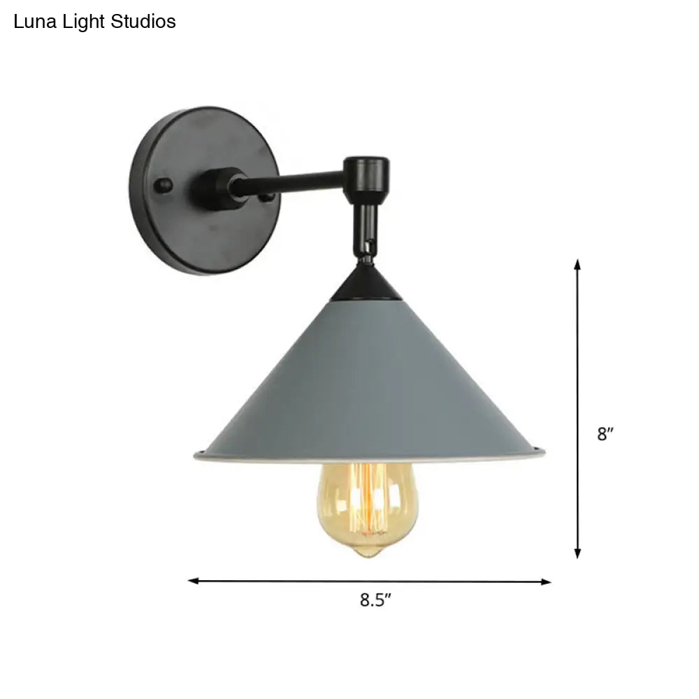 DecorBites™ DecorBites™ Modern Industrial Bathroom Wall Sconce Lamp - Black/Gray Metallic Finish