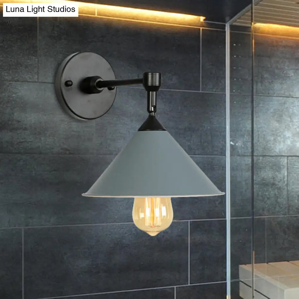 DecorBites™ DecorBites™ Modern Industrial Bathroom Wall Sconce Lamp - Black/Gray Metallic Finish