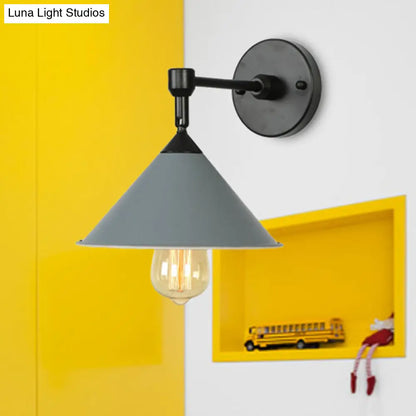 DecorBites™ DecorBites™ Modern Industrial Bathroom Wall Sconce Lamp - Black/Gray Metallic Finish