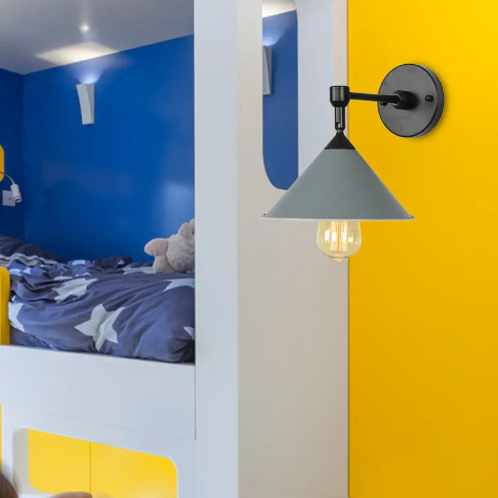 DecorBites™ DecorBites™ Modern Industrial Bathroom Wall Sconce Lamp - Black/Gray Metallic Finish