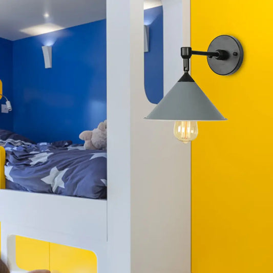 DecorBites™ DecorBites™ Modern Industrial Bathroom Wall Sconce Lamp - Black/Gray Metallic Finish