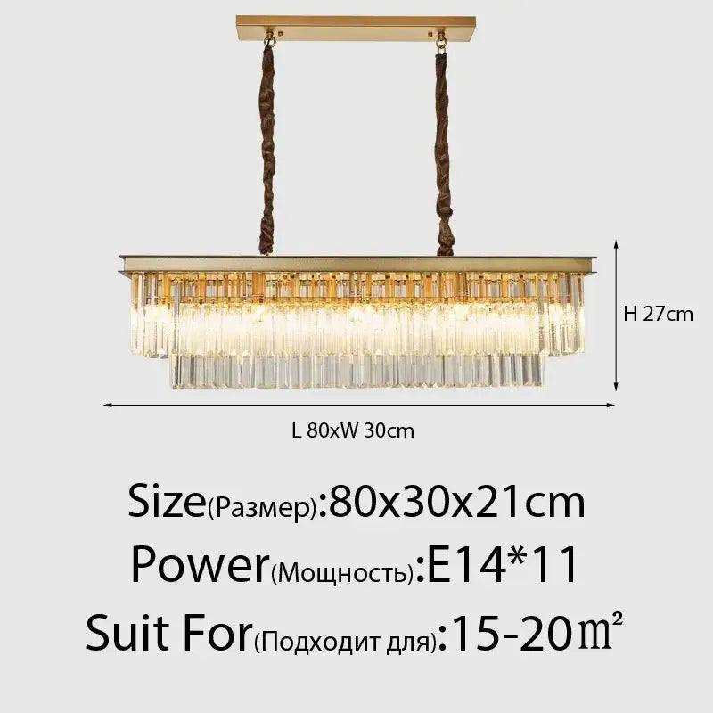 Modern industrial black decorbites crystal ceiling chandelier with gold-toned frame and cascading clear crystal prisms