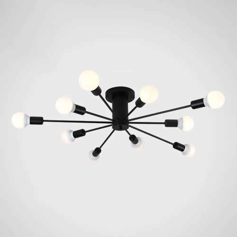 DecorBites™ DecorBites™ Modern Industrial Metal Flush Mount Ceiling Light Fixture