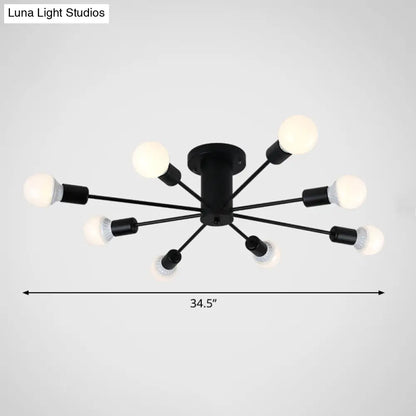 DecorBites™ DecorBites™ Modern Industrial Metal Flush Mount Ceiling Light Fixture