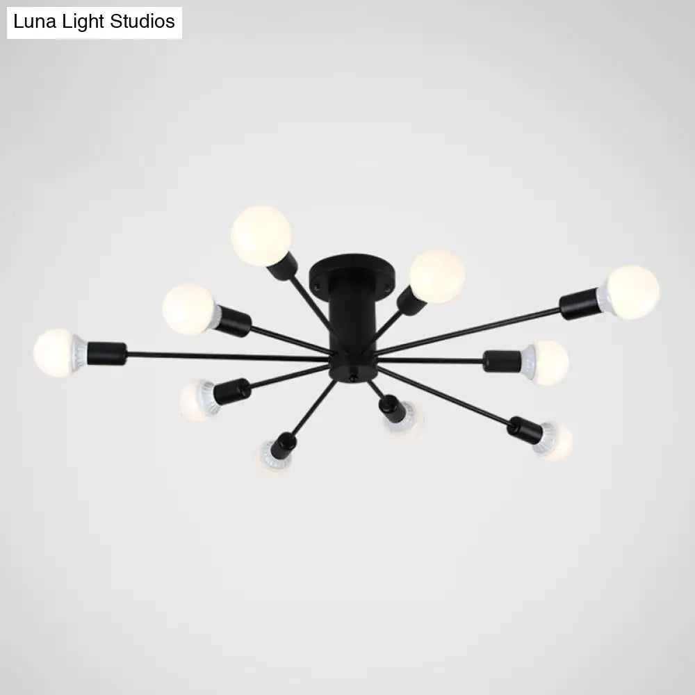 DecorBites™ DecorBites™ Modern Industrial Metal Flush Mount Ceiling Light Fixture