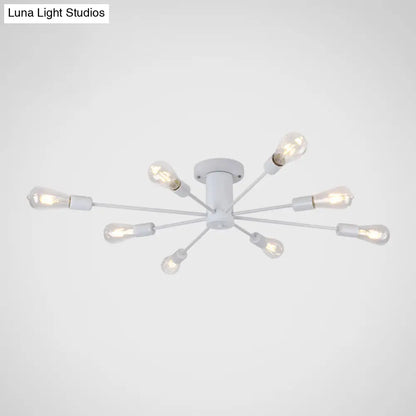 DecorBites™ DecorBites™ Modern Industrial Metal Flush Mount Ceiling Light Fixture