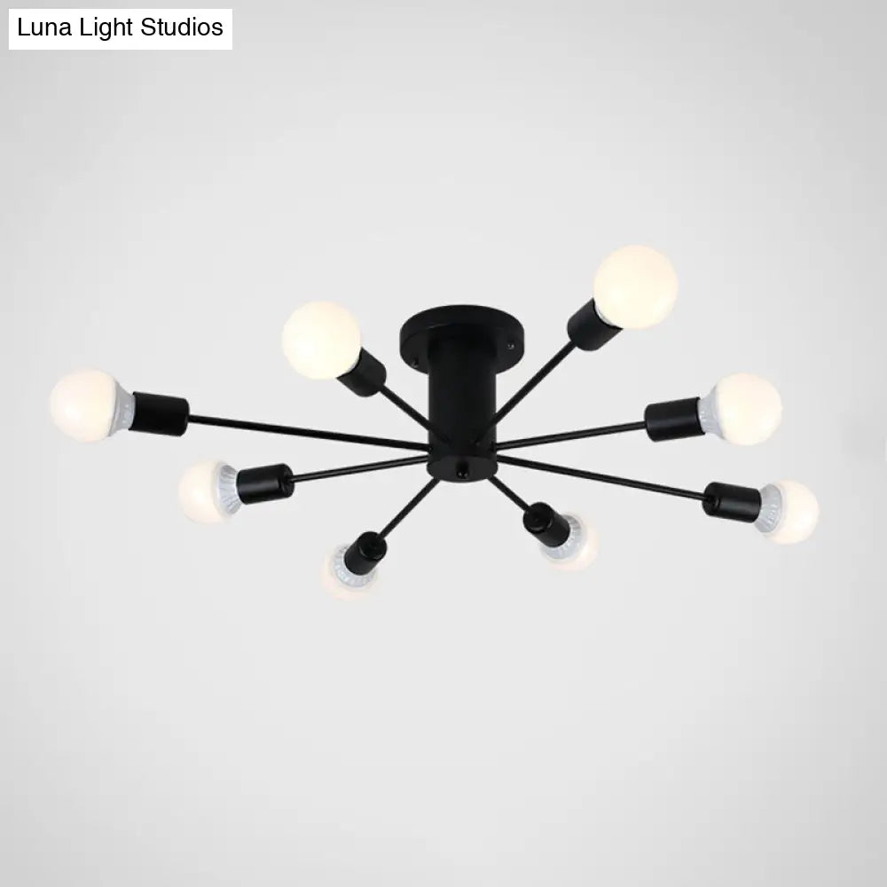 DecorBites™ DecorBites™ Modern Industrial Metal Flush Mount Ceiling Light Fixture