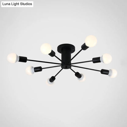 DecorBites™ DecorBites™ Modern Industrial Metal Flush Mount Ceiling Light Fixture