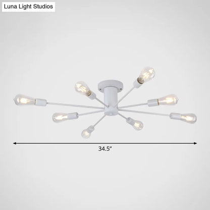 DecorBites™ DecorBites™ Modern Industrial Metal Flush Mount Ceiling Light Fixture